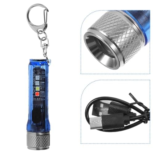 Kichvoe Rechargeable Small LED Flashlight with Magnetic Base and 500mah Battery, Portable Pocket Travel Torch for Hiking and Outdoor Camping, Compact Abs and Stainless Steel Design — view 3