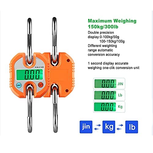 Rhorawill Luggage Scales Crane Scale 150kg Electronic Digital Hook Scale — view 3