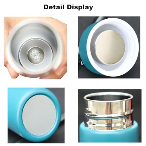Stainless Steel Water Bottle, Mini Flask 150ML,Coffee Vacuum Small Flasks Small Capacity Portable Travel Drink Water Bottle Insulated Cup (Matte Blue) — view 3