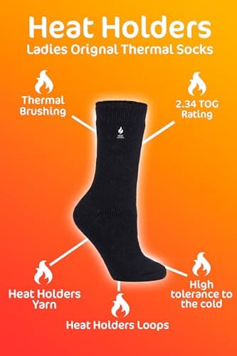 HEAT HOLDERS - Mens & Womens 2.3 Tog Original Thermal Socks | 3 Sizes | Thick Warm Fluffy Insulated Socks for Winter | Ideal for Raynauds (4-8, Purple) — view 5