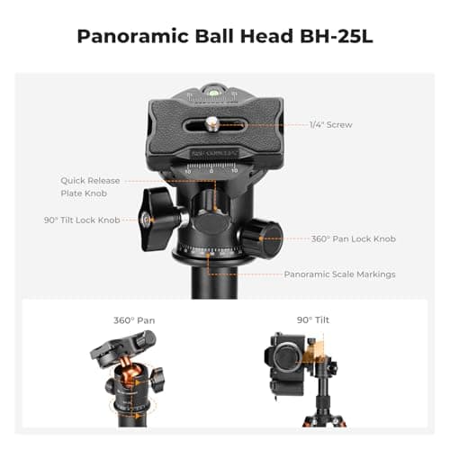 K&F CONCEPT Mini Camera Tripod, 20.5"/52cm Compact Desktop Tripod — view 6