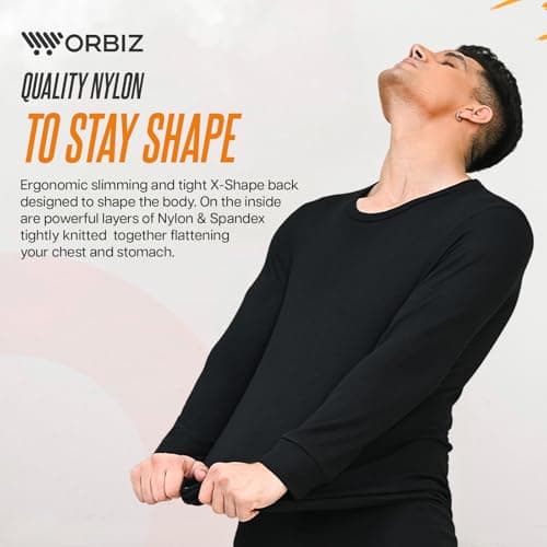 Orbiz Men’s Thermal Underwear Set - Heat-Retaining Long Sleeve Top & Bottoms, Base Layer for Outdoor Activities, Ultimate Warmth Perfect for Winter & Cold Weather (X-Large, Grey) — view 6
