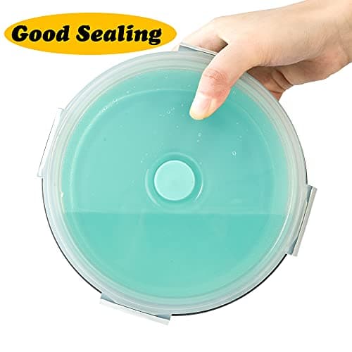 Collapsible Dog Bowls with Lids, 2 Pack Travel Dog Bowls for Small Size Dogs, Silicone Portable Dog Food Bowls Water Cup Cat Bowls Dish for Camping Traveling Walking, 12 oz 350ml — view 5