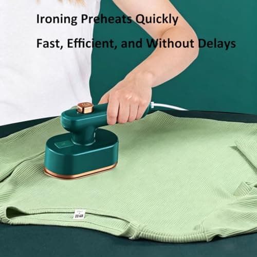 Portable Steam Iron, Mini Travel Iron with Steam, Compact Lightweight Clothes Steamer for Dry & Wet Ironing, Fast Heat-Up Handheld Iron for Home & Travel (Cream White) — view 6