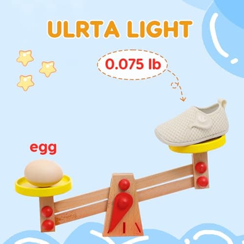 Toddler Trainers Barefoot Baby Shoes Lightweight First Walking Sneakers for Indoor Outdoor Activity Beige 12-15 Months — view 5