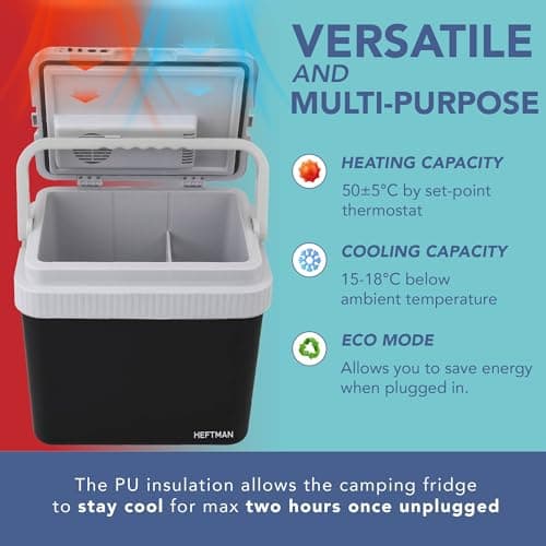 HEFTMAN 24L Electric Cool Box - Electric Cooler Box 12V 240V — view 4