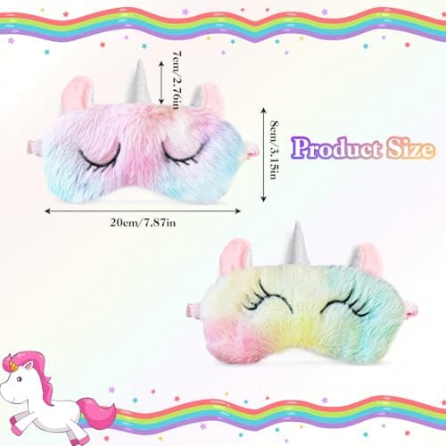 2PCS Kids Eye Masks for Sleeping, Plush Kids Sleep Mask — view 2