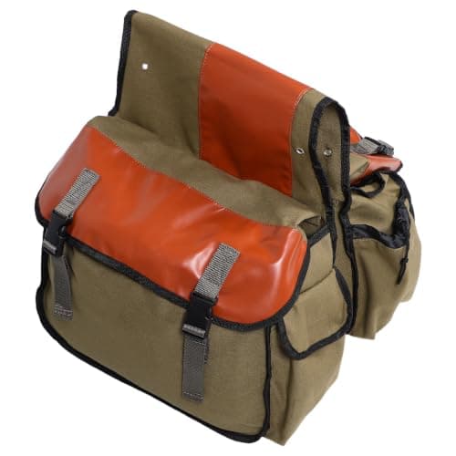 Motorcycle Saddle Bag Waterproof Canvas Backseat Luggage for Long Trips