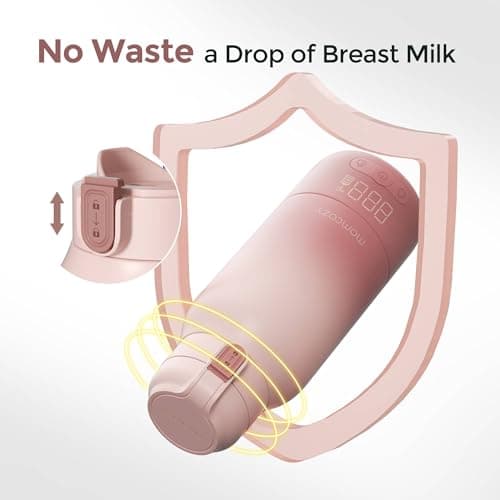 Momcozy Portable Bottle Warmer for Travel – Dual Heating Modes for Breast Milk & Water, Portable Milk Warmer with Fast Heating & Long Battery Life, 500ml Large Capacity, Pink — view 5