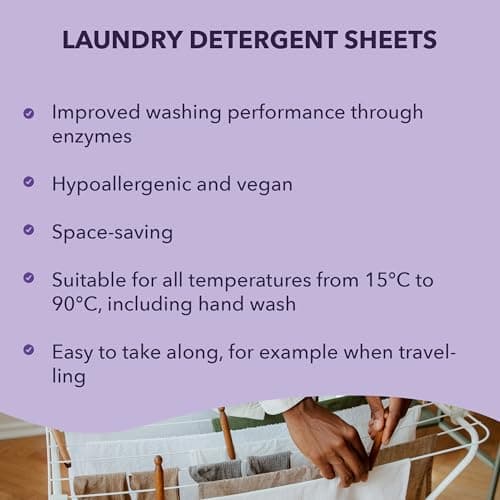 Cosmeau Travel Wash Laundry Sheets Mix Pack - up to 60 Washes (30 sheets) - Eco Laundry Detergent - for Whites, Colours & Blacks - Biodegradable - Hand & machine wash — view 2