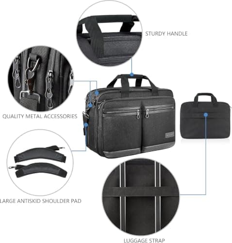 KROSER Laptop Bag Stylish Laptop Briefcase Shoulder Messenger Computer Bag — view 6