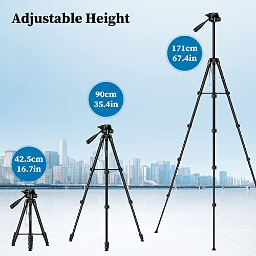 JOILCAN Camera Tripod Stand for DSLR, 67" Phone Tripod for iPhone 17/16/15 — view 2