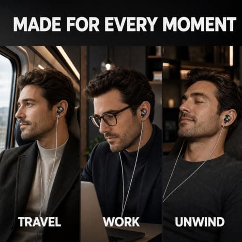 Betron B25 Earphones, In-Ear Wired Headphones, Black — view 6