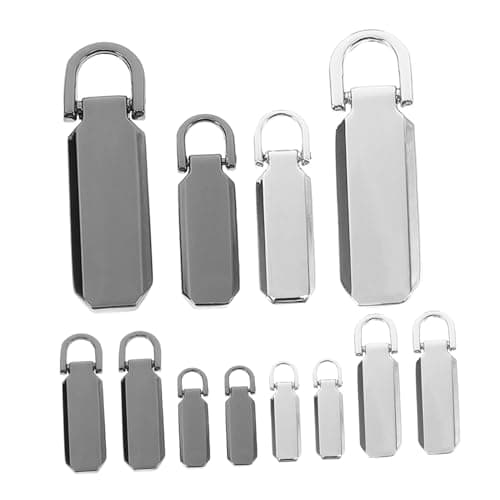 Zipper Pull Tabs Repair Kit Aluminium Alloy 12 Pack Size 3 and Size 5