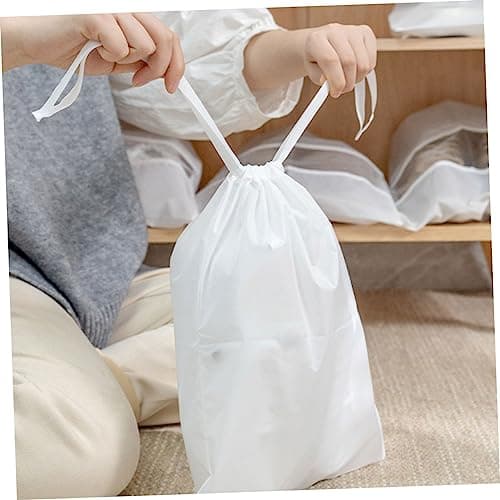 6pcs Shoe Storage Bag Portable Shoe Bags Shoe Duffle Bag Drawstring Shoe Portable Shoes Drawstring Storage Non Woven Shoe Bags White Cosmetic Non-Woven Fabric Shoe Cover Travel — view 3