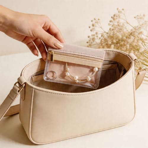 Travel Jewellery Organiser Earring Storage Pouch Small, Green, 5Pcs — view 5