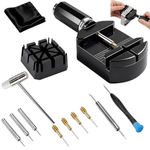 QhgPnt Watch Strap Removal Tool, Complete tool Kit for Home Adjustments and Professional Repairs, Watch Link Removal Tool with Pin Removal Components for Bracelet Maintenance