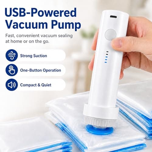 12 Pack Vacuum Storage Bags with Electric Pump, 4 Sizes — view 4