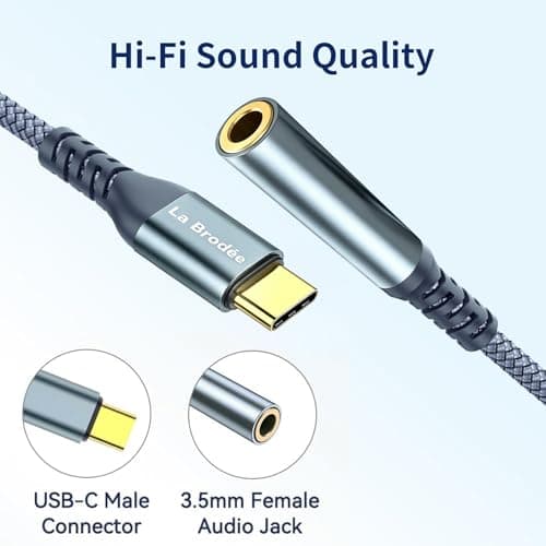La Brodée USB C to 3.5mm Jack, 10 Pack Type C to 3.5mm Headphone Adapter — view 4