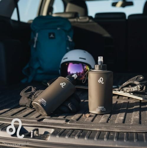 Thirsaa Collapsible 1L Soft Flask Water Bottle, BPA FREE Hydration Bottle with Roll Up Design for Running, Hiking, Cycling or Travelling (2, Blue&Charcoal) — view 5