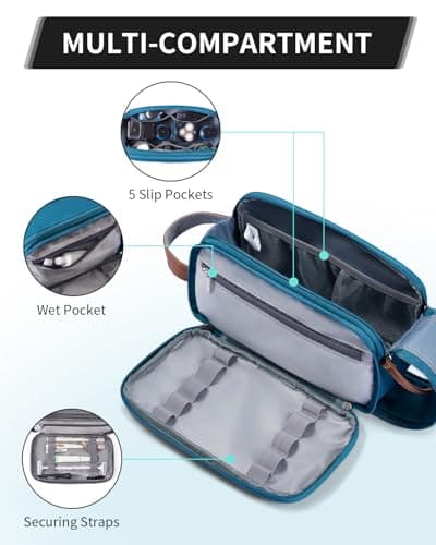 ECOHUB Toiletry Bag for Full Size Toiletries Nylon Wash Bag for Men — view 3