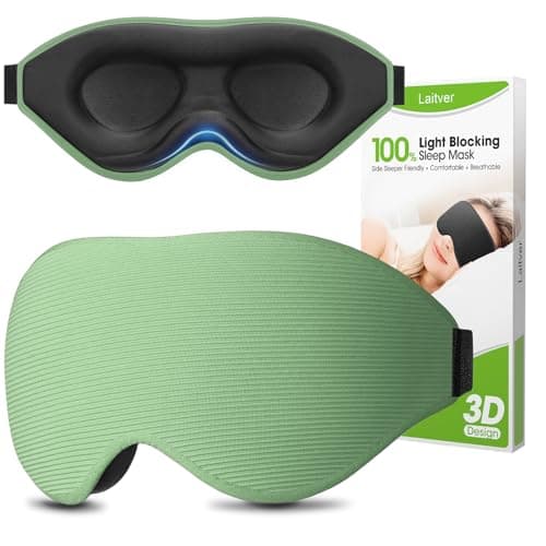 100% Blackout Sleep Mask for Women Men-Laitver Eye Mask for Side Sleeper