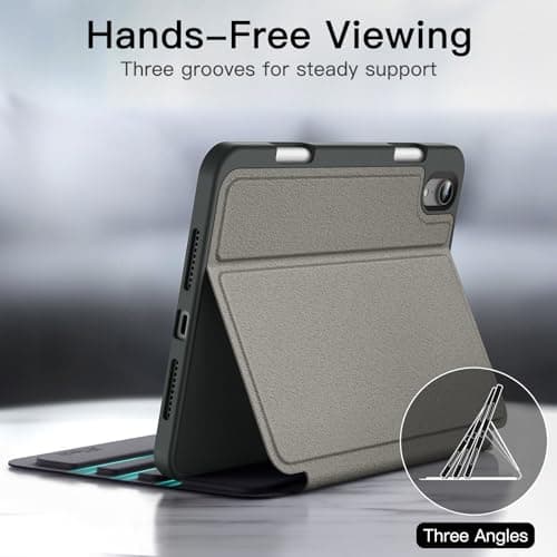JETech Folio Case for iPad mini A17 Pro/6th Gen (2024/2021), Space Gray — view 3