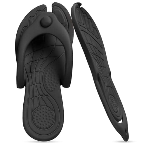 Aomig Foldable Flip Flops Womens Lightweight Travel Thong Slippers Portable Folding Slides Sandal Non Slip Thong Sandals Yoga Open Toes Slippers Quick Drying Shower Shoes Flip Flops(Pink-8.5-9.5 UK)