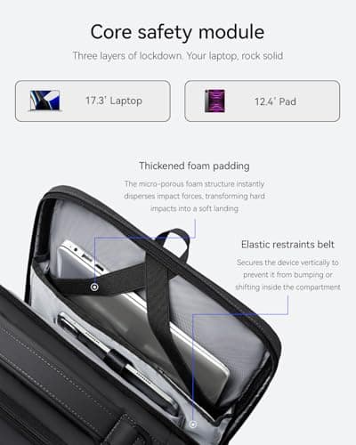 MARK RYDEN mens backpack Large Capacity waterproof laptop backpack business men with USB Charging Port for Official Travel Hiking Pack Fits Under 17.3 Inch Laptop — view 4