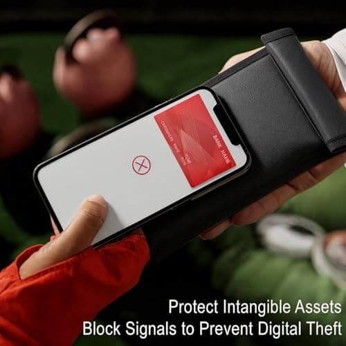 Cell Phone Signal Blocker, Blocking Protection Design, 18.5x11.7cm, Mìlitary Grade Faraday Bags, Phone Pouch With Detachable Wrist Strap, Organized Secure Storage Space, For Privacy Data Protect — view 5