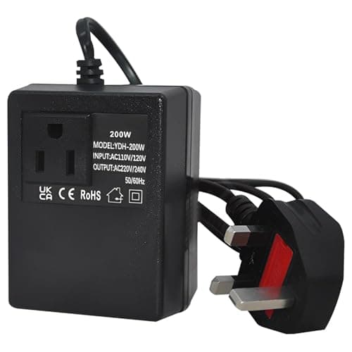 200W Voltage Converter Step Down Power Transformer, 220v/240v to 110v/120v UK Plug, Intelligent Adapter Travel Power Adapter for WIFI, Power Bank, POS Machine — view 5