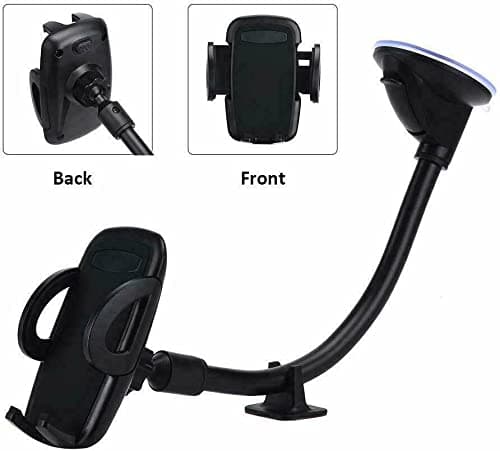 Rheme Phone Mount for Car, Flexible Long Arm Car Mount [Strong Suction Anti-Shake Stabilizer] Cell Phone Holder for Car Windshield, Compatible with iPhone, All Smartphone — view 5