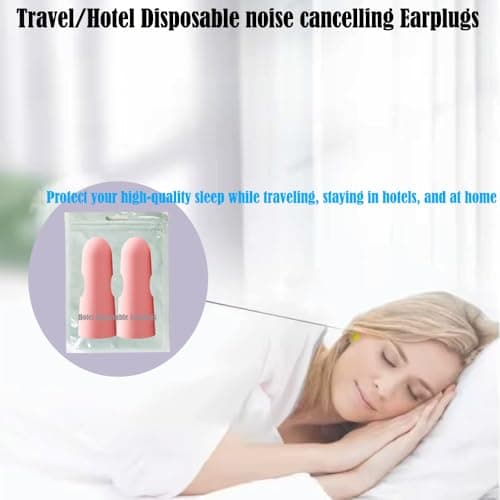 50Pairs Individually Wrapped Soft Foam Anti-Noise Travel Disposable Earplugs for Quiet; Deep Sleep Protector Earplug; Noise Cancelling Sleep Ear Plugs for Sleeping,Hearing Safety Protection — view 2