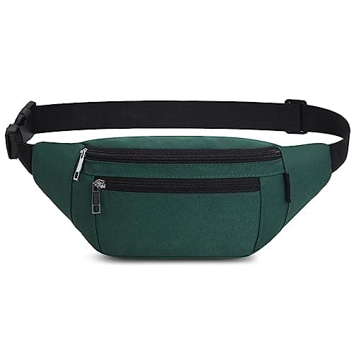 Bumbags Waist Fanny Packs for Men Women Fashion Bum Bag with Adjustable Belt for Sport Running Hiking Jogging Travel Cycling Walking Dog Boys Ladies (Olive) — view 2