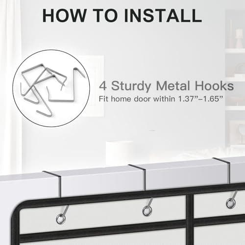 Hanging Storage Organiser, Over the Door, 10 Extra Large Mesh Pockets — view 4