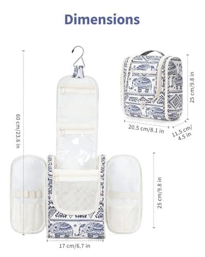 Narwey Hanging Toiletry Bags for Women, Travel Wash Bag for Toiletries — view 6
