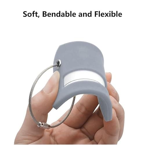 2Pack Grey Silicone Luggage Tag with Name Card to Quickly Spot Suitcase — view 5
