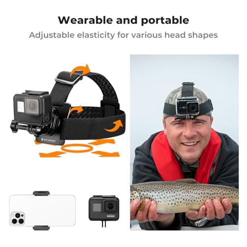K&F CONCEPT Head Strap & Chest Mount Set Action Camera Accessories Kit — view 2
