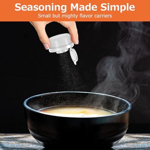 Salt and Pepper Shakers 4 Pcs Mini Travel Salt and Pepper Sets Travel Minis Camping Essentials Salt Pot with Airtight Lids Mini Seasoning Organizer for Camping Picnic Travel — view 4