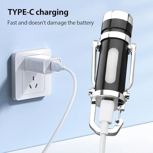2 Pcs Super Bright Mini Keychain Flashlight - 1200LM Retractable Key Torch — view 6