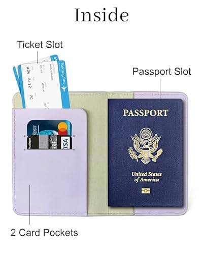 toTravelGear Passport Holder for Travel Essentials RFID Blocking PU Leather — view 2