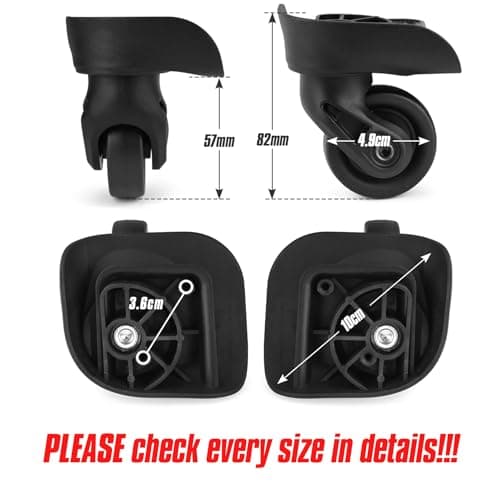 Volein Suitcase Replacement Wheels Spinner Luggage Castors Wheel V237-2Pair — view 2
