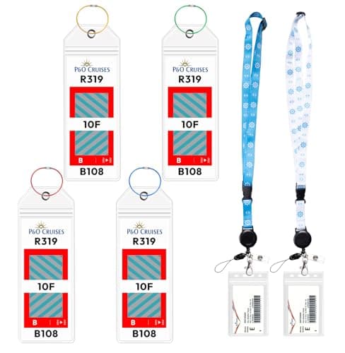 p&o Cruise Luggage tag Holder with Cruise Lanyards,2026 Cruise Essentials