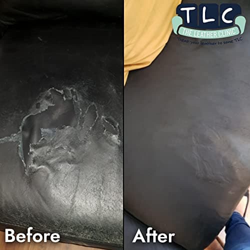 The Leather Clinic Leather Filler Repair Kit | Fix Scratches & Scuffs, Fill Holes & Cracks in any Leather Item | Filler, Sandpaper and Applicator Included (Cream, 50ml) — view 6