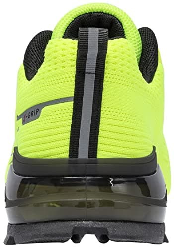 Kricely Trail Running Shoes Mens Breathable Lightweight Trainers Non-Slip Low Rise Walking Shoes（Fluorescent Green 9） — view 4