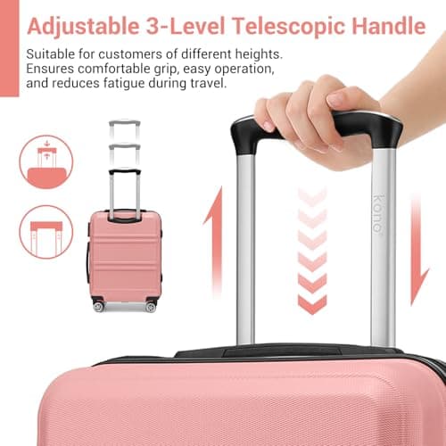 Kono Large Suitcase Lightweight ABS+PC Hard Shell 28 inch Checked Luggage — view 5