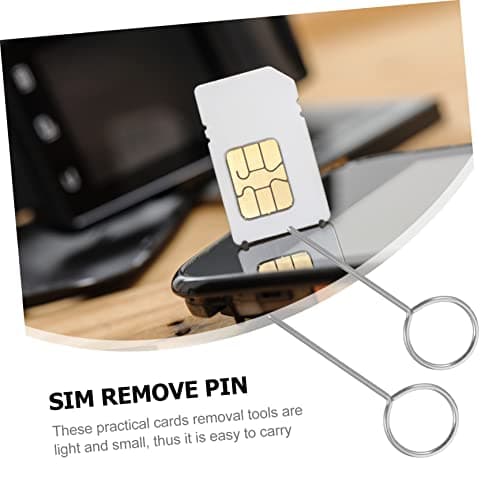 Gadpiparty 200pcs Stainless Steel Sim Card Tray Opener Phone Chip Remover Sim Needle Opener for Use with Mobile Devices — view 3