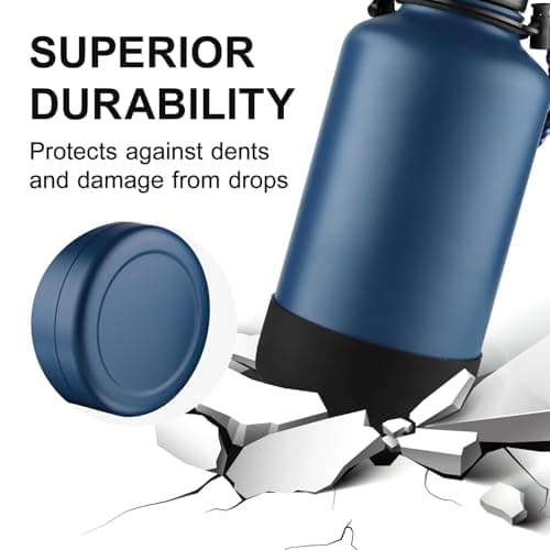 Sivaphe Stainless Steel Water Bottle 2 Litre, Vacuum Insulated Flask with Protective Sleeve, 64oz Large Bottles with Spout Lid for Outdoor, Sports(Blue) — view 5