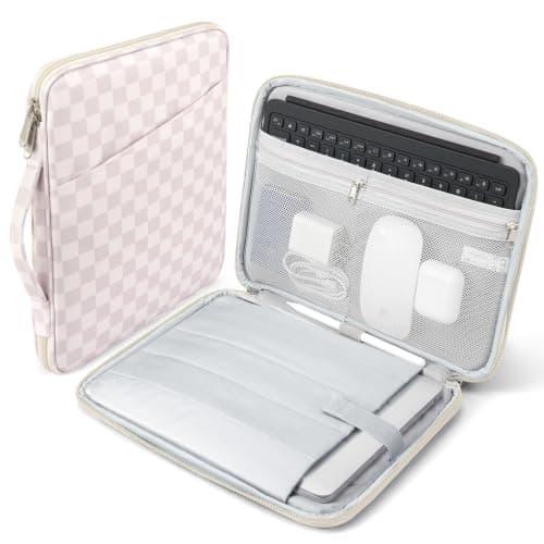 TiMOVO Laptop Sleeve 13.3-14 Inch for MacBook Neo/Air/Pro, Khaki Checkered