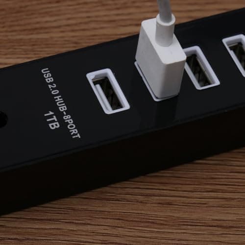 Dm-hb70 USB 2.0 Hub 8-port Black Plastic for Computer Phone — view 3
